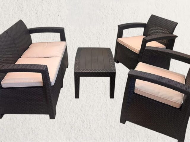 Juego de Terraza 1+1+2 con mesa